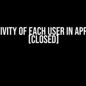 Last Activity of Each User in Application [Closed]