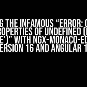 Solving the Infamous “Error: Cannot read properties of undefined (reading ‘replace’)” with ngx-monaco-editor-v2 Version 16 and Angular 16