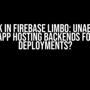 Stuck in Firebase Limbo: Unable to Delete App Hosting Backends for Failed Deployments?