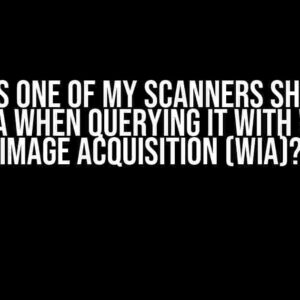 Why does one of my scanners show up as a camera when querying it with Windows Image Acquisition (WIA)?